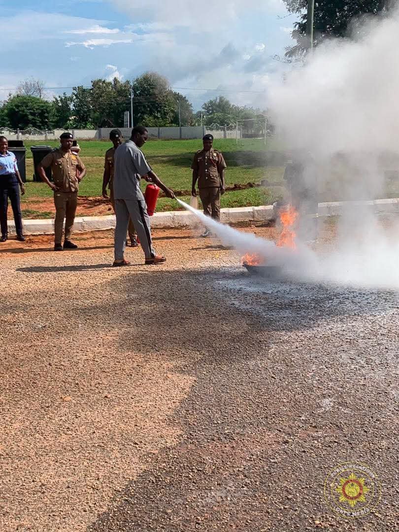 GNFS Sensitizes Anglican University College Students on Fire Safety in Nkoranza