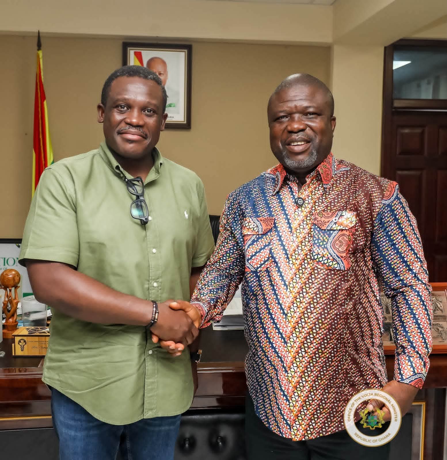 Volta Regional Minister Hosts Communications Minister Sam George to Bolster Network and Telephony Connectivity