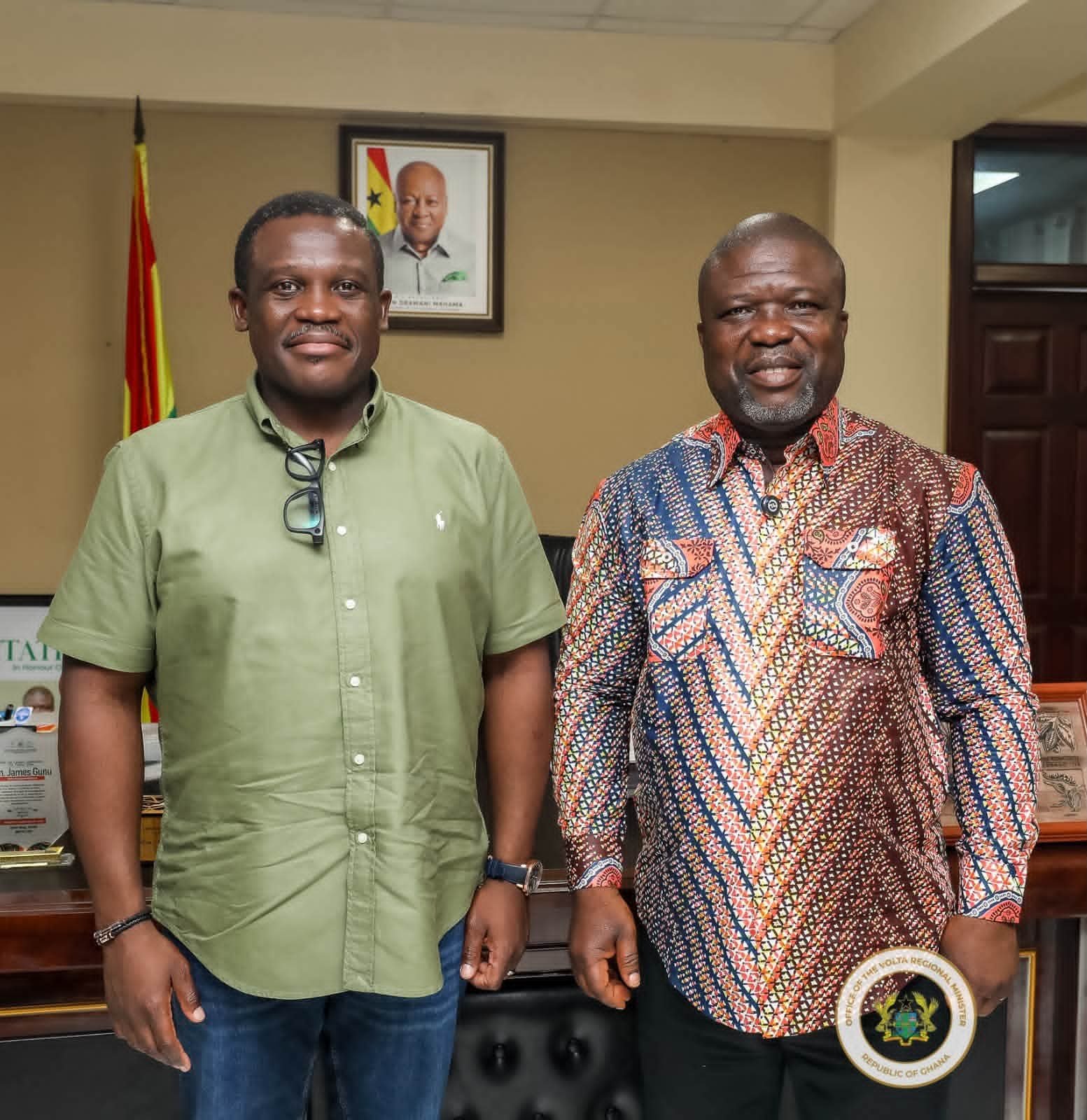 Volta Regional Minister Hosts Communications Minister Sam George to Bolster Network and Telephony Connectivity