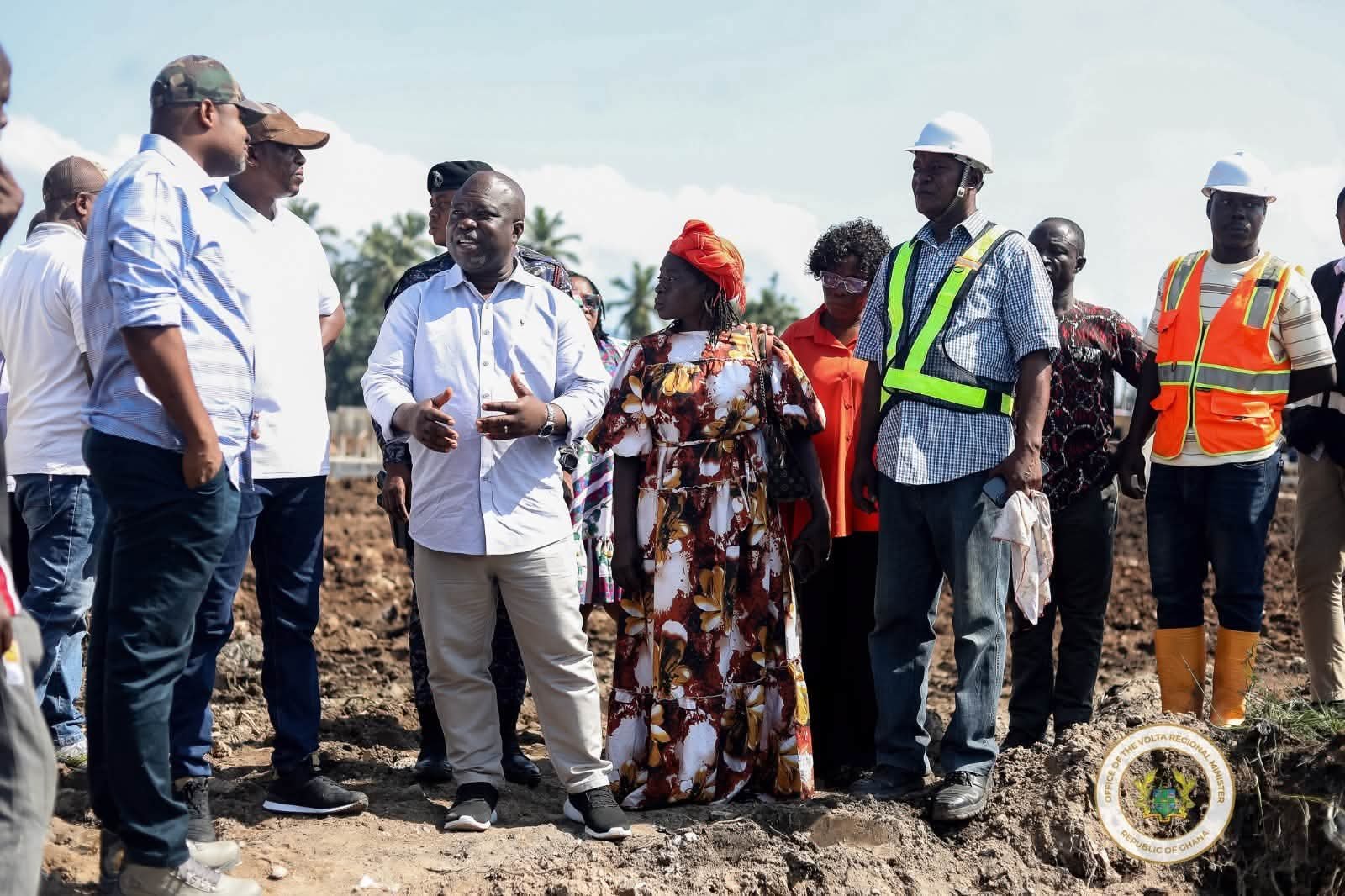 Hon. Thomas Worlanyo Tsekpo Tours James Gunu to Inspect 24-Hour Economy Market Project in Hohoe