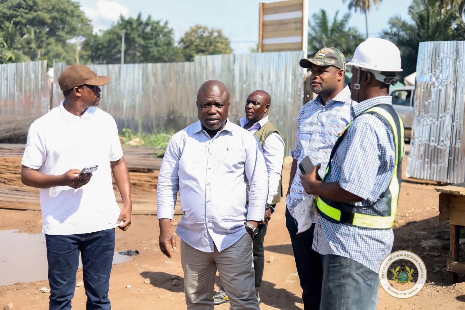 Hon. Thomas Worlanyo Tsekpo Tours James Gunu to Inspect 24-Hour Economy Market Project in Hohoe