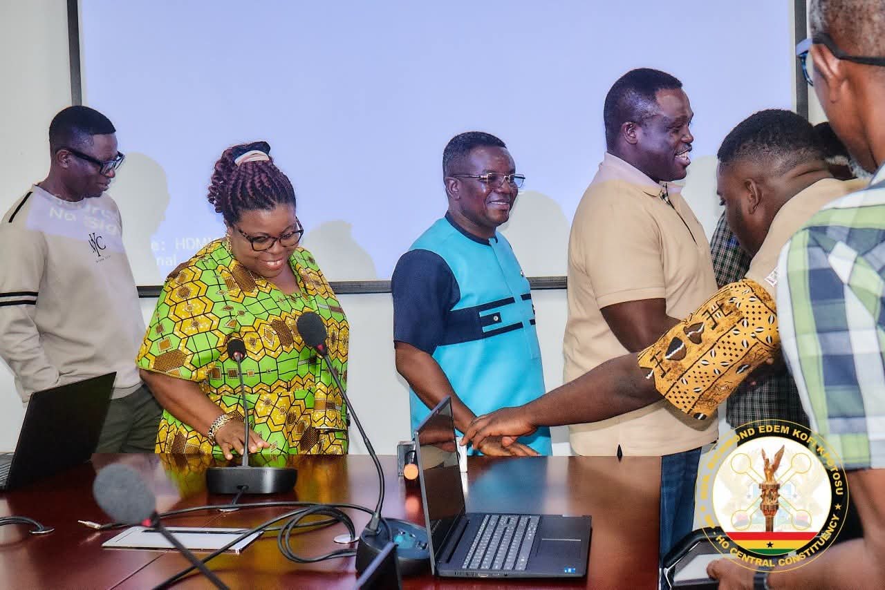 Hon. Edem Kpotosu, Digital Minister Sam George Tour Ho Central to Boost Telecom Connectivity and Youth Coding