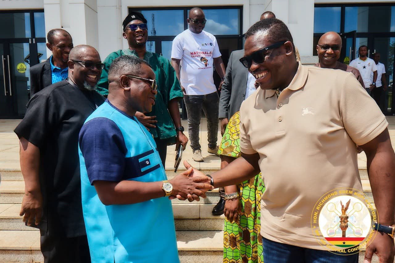 Hon. Edem Kpotosu, Digital Minister Sam George Tour Ho Central to Boost Telecom Connectivity and Youth Coding