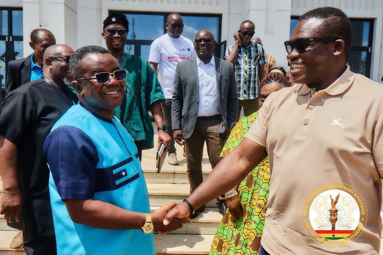 Hon. Edem Kpotosu, Digital Minister Sam George Tour Ho Central to Boost Telecom Connectivity and Youth Coding