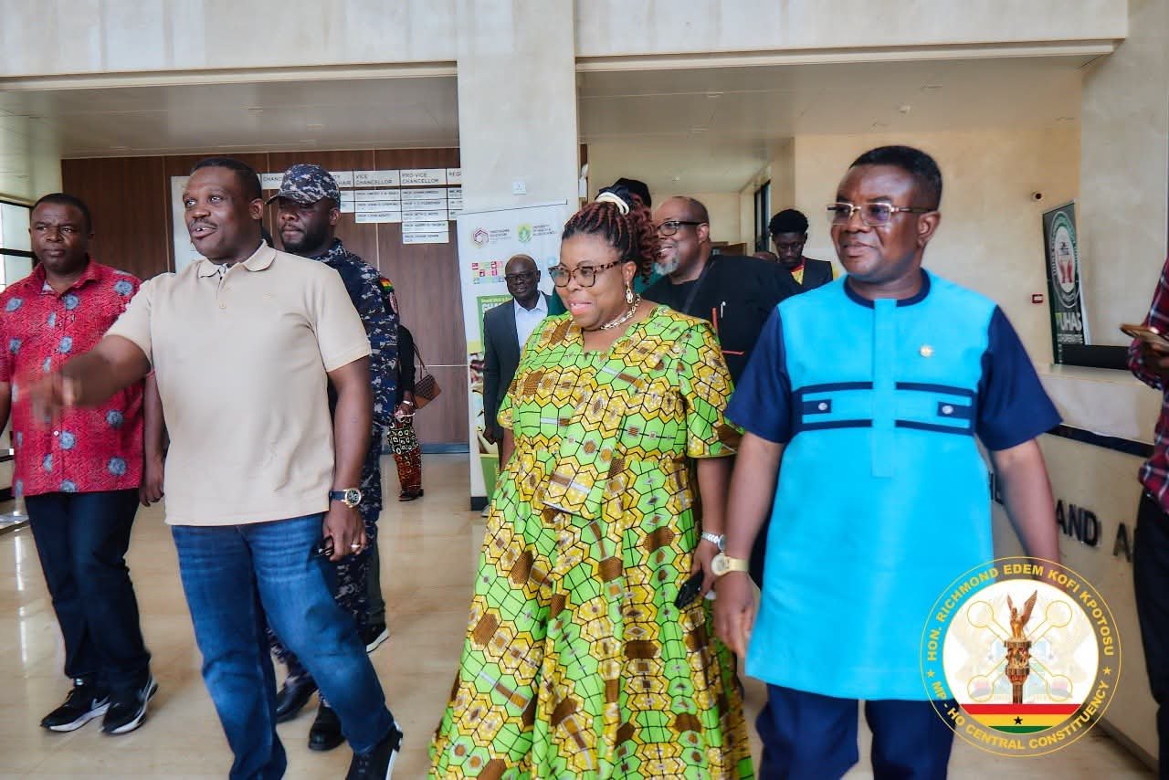 Hon. Edem Kpotosu, Digital Minister Sam George Tour Ho Central to Boost Telecom Connectivity and Youth Coding