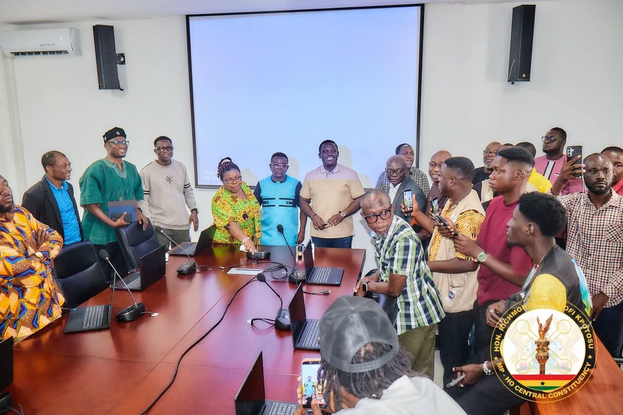 Hon. Edem Kpotosu, Digital Minister Sam George Tour Ho Central to Boost Telecom Connectivity and Youth Coding