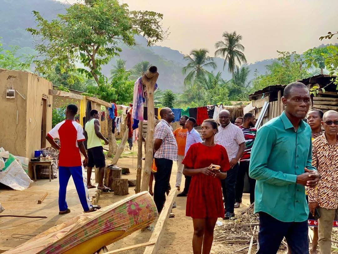 Hon. Frank Afriyie Provides Immediate Assessment and Relief to Rainstorm-Hit Liati Wote