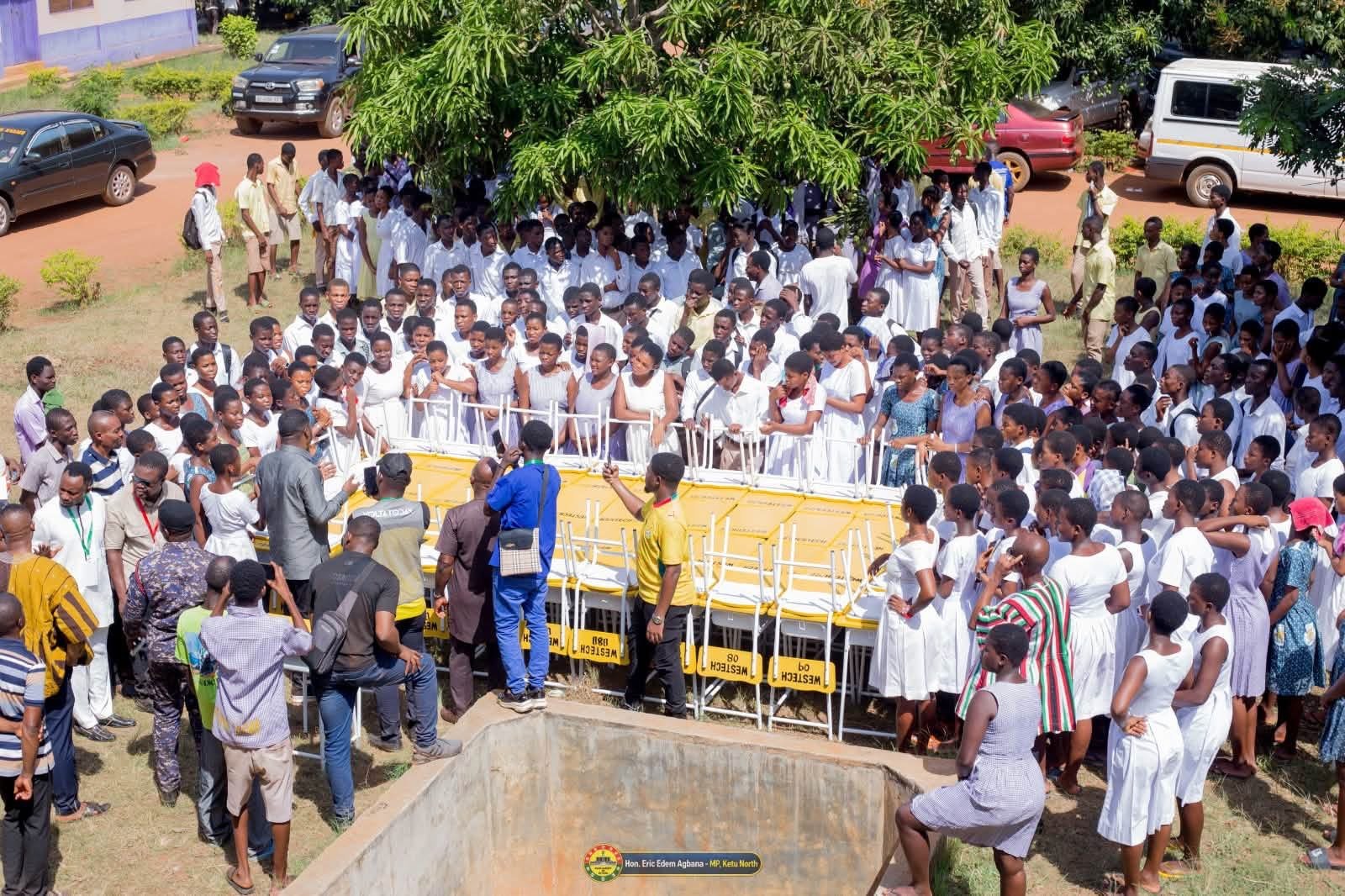 Ketu North MP Edem Agbana Donates Mono Desks to Weta Senior High Technical School