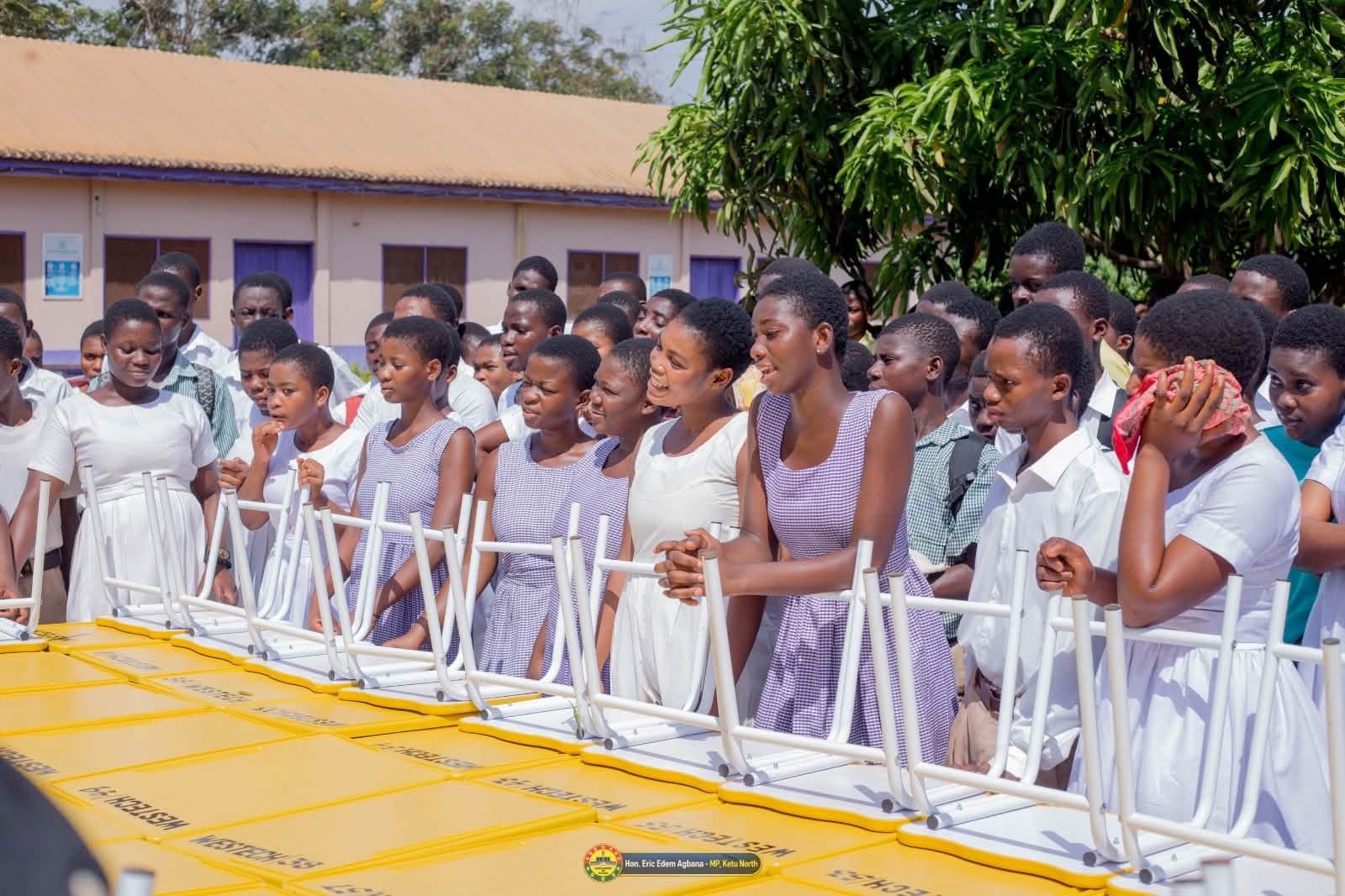 Ketu North MP Edem Agbana Donates Mono Desks to Weta Senior High Technical School