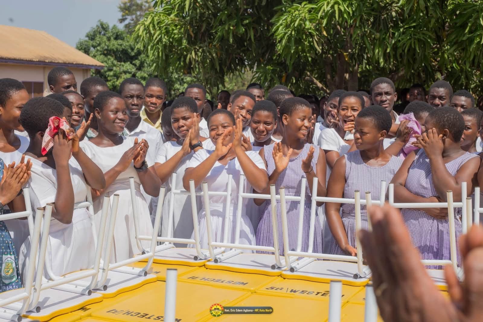 Ketu North MP Edem Agbana Donates Mono Desks to Weta Senior High Technical School